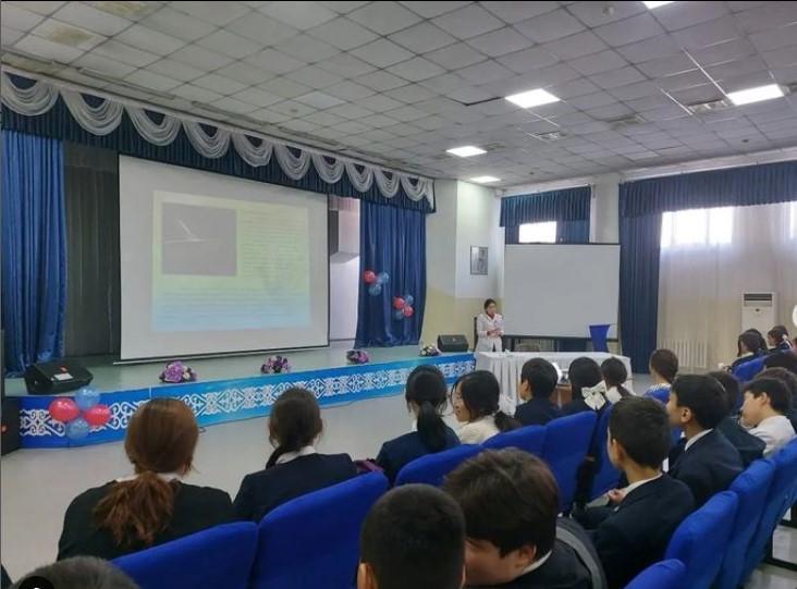 Жетісу ауданы №178 мектеп-гимназияда "Ішімдік - жамандықтың көзі" тақырыбында оқушыларға дәріс оқылды