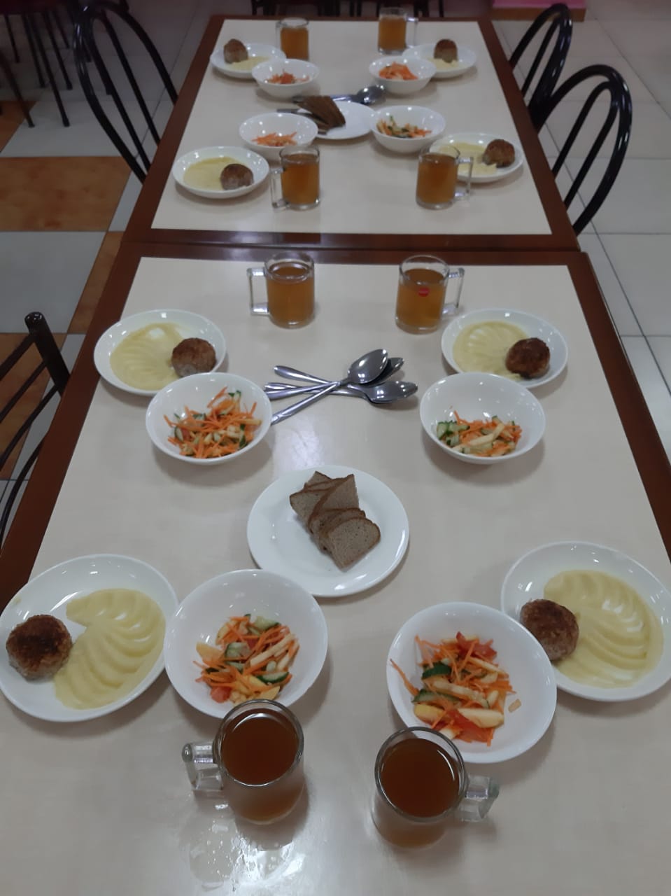 Тегін ыстық тамақтың ас мәзірі