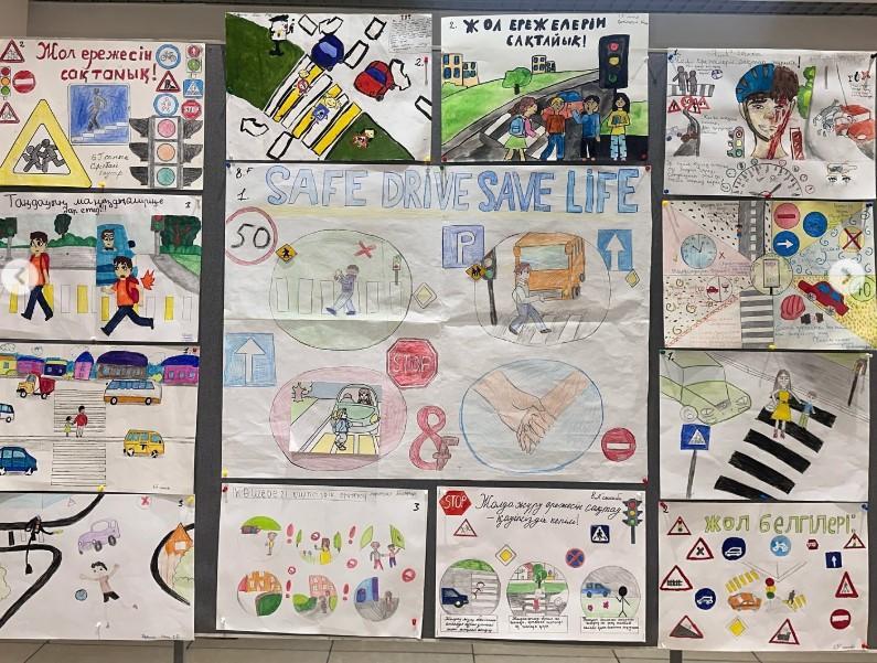 Жетісу ауданы №148 мектеп гимназияда “Жол ережесін сақтайық” тақырыбында 1-11 сынып оқушылары арасында тәрбие сағаттары өтілді.