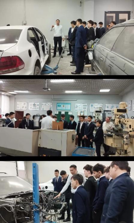 Жетысу ауданы №148 мектеп-гимназияның 9-сынып білім алушыларымен бірге «Алматы Автомеханикалық колледжіне» қызықты экскурсия ұйымдастырды.