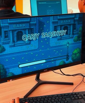 Оқушылар «Қаржы сақшысы» республикалық ойынына қатысуда